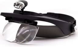 Lupa de Cabeça Lorben Com 4 Lentes e 2 Led Ampliação 2x 1,8x 2,5x 3,5x GT123