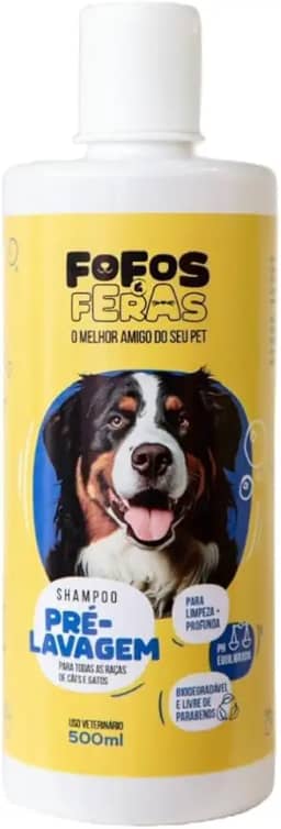 Shampoo Pré Lavagem 500ml - Todas as Raças Cães e Gatos - Limpeza Profunda