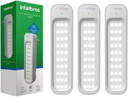 Kit 3 Luminárias De Emergência 30 LEDs Intelbras Lea 150 Bivolt