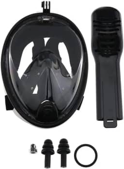 Máscara Mergulho Livre Snorkeling Full Face para GoPro Tamanho L/XL Cor Preto