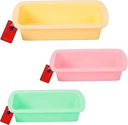 Forma de Silicone Retangular para Bolo e Pão, Material de Qualidade melhorada, Cores Sortidas, Utensílio de Cozinha para Assar