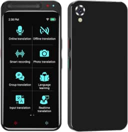 Dispositivo tradutor de idiomas, suporta 138 idiomas, tradução de voz em tempo real bidirecional, tradução on-line portátil offline para viagens de aprendizado de negócios, tela sensível ao toque HD