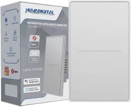 Interruptor Inteligente NovaDigital Topázio 4x2 Zigbee 3.0 Full Touch Switch Tuya Smart Life Compatível Alexa Google Home Preto ou Branco (Branco (2 Botões))