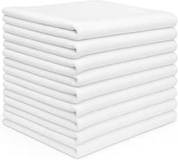 Kit 10 Panos de Chão Branco 40x65 cm – Limpeza Pesada, Saco Duplo, Algodão Grosso, Absorção Máxima, Ideal para Pisos e Superfícies – Alta Durabilidade e Resistência