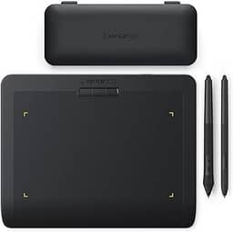 XENCELABS Tablet De Desenho Sem Fio Pequeno Com 2 Canetas Sem Bateria E Estojo, Tablet Gráfico De 9' Para Windows/Macos/Linux Preto