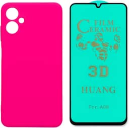 Capa Silicone + Película Cerâmica Galaxy A06 4G (Pink)
