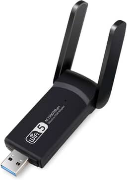 Placa de Rede Wi-Fi USB 3.0 Dual Band AC1300 1300Mbps - Adaptador com 2 Antenas para Internet Rápida 5GHz e 2.4GHz, para PC e Notebook