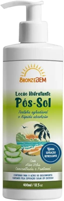 Hidratante Pós Sol Bronzebem 400g - Proporciona hidratação, maciez e alívio para a vermelhidão e irritação