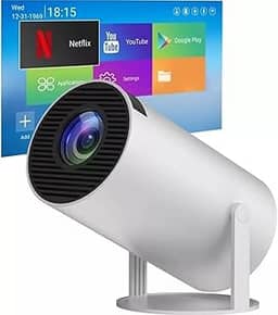 Mini Projetor Portatil 5G Wifi 6 BT 5.0 Android 11, Projetor 4K 1080P Full HD Suporte 8000 Lumens, Led Auto de Correcção Trapezóide Horizontal, 180° Girável - PRIME TECH