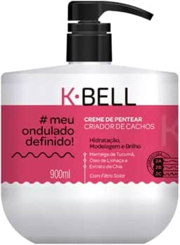 K-BELL Meu Ondulado Definido Creme de Pentear 900ml – Alta Performance, Hidratação e Controle de Frizz para Cabelos Tipo 2