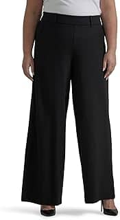 Calça feminina plus size ultra lux confortável qualquer uso perna larga