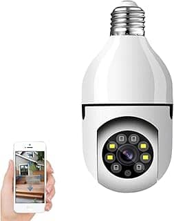 Câmera Lâmpada WiFi 360° Full HD 1080p com Visão Noturna, Detecção de Movimento, Áudio Bidirecional, Monitoramento Remoto via App Yoosee, Segurança Inteligente, Bivolt