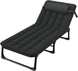 Espreguiçadeira Dobrável Reclinável Praia Piscina 4 posições Revomax Cadeira Espreguiçadeira para Piscina, Praia, Jardim e Varanda – Cama Espreguiçadeira Resistente Design Confortável e Ergonômico