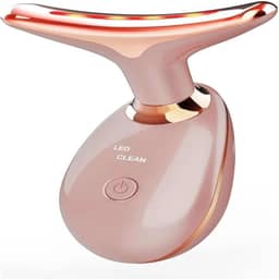 Massageador Facial LED 7 Cores – Aparelho Anti-Rugas e Lifting para Rosto e Pescoço – Vibratório, Recarregável e Bivolt – Tratamento Estético com Luz LED (COR ALEATÓRIA)