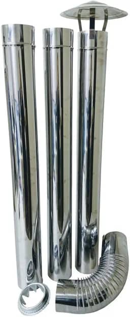Kit para Fogão a lenha Adams Chaminé Inox, 110 mm