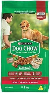 Purina Dog Chow Nestlé Purina Dog Chow Extralife Adultos Médios E Grandes Carne Frango E Arroz 10 1Kg