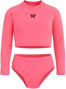 Biquíni Cropped Liso Menina Infantil Proteção Solar Uv