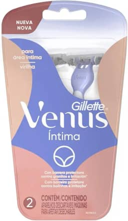 Gillette Venus Íntima, Aparelho de Depilação Íntima Feminino Descartável, 2 Unidades