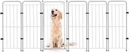 Cercado Cachorro Caes Grande Portao + 5 Modulos 236x98cm Cor:Branco