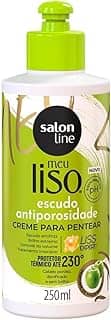 Salon Line, Creme para Pentear, Meu Liso, Escudo Antiporosidade, Vegano - Para Cabelos Lisos, 250ml