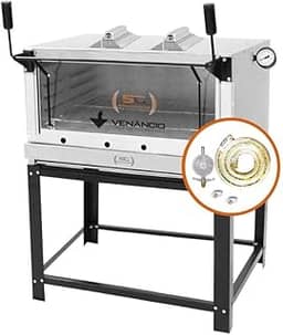 KIT - Forno Gás Industrial Roma Inox Infravermelho FIRIV90 + Kit Gás 2KG - Venâncio