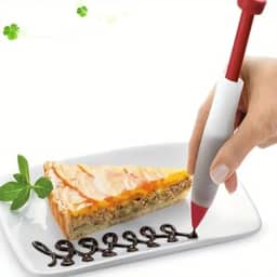 1 caneta de silicone para confeitar, ferramenta de escrita para decoração de alimentos com bocal de pastelaria para decoração de biscoitos, bolos e sobremesas