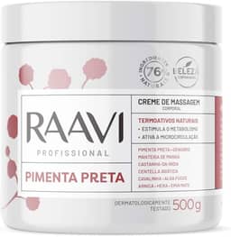 Raavi Creme De Massagem De Pimenta Preta Termoativo 500G
