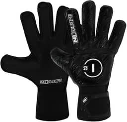 Luva de Goleiro Campo e Society Semi Profissional N1 Starter Cor:Black, Tamanho:8