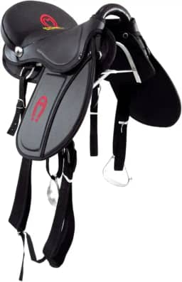 Sela de Cavalo Australiana Mangalarga Soft Preta Simples 16 Polegadas Passeio