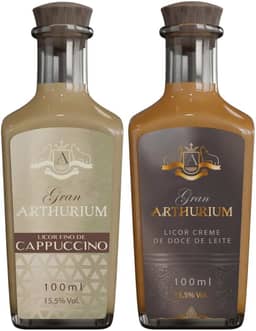 Kit Mini Licores Gran Arthurium Doce de Leite e Cappuccino 100ml