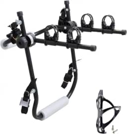 TRUE SPORT Suporte Transbike Universal para 2 Bicicletas, Compatível com Carros Sedan, Hatch e SUV, Preto