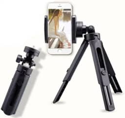 Tripé Flexível para Celular e Câmera Articulado 360° Portátil Ajustável Universal de Mesa ou Externo Material Durável