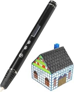 Caneta 3D Rp900a Tela Oled p/Desenho Impressão Preta