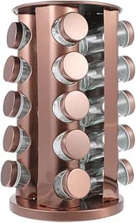 PORTA TEMPEROS CONDIMENTOS REDONDO INOX 20 POTES (Ouro Luxo)