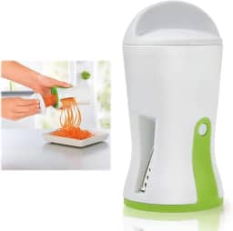 Cortador de Legumes em Espiral Contínuo ou Fatiado 3 em 1 - Ralador, Fatiador e Cortador Verde