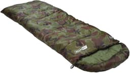 ntk, Saco de Dormir Tipo Sarcófago Viper, com Faixa de Temperatura entre 5°C à 12°C, com Capuz Incorporado e Bolsa de Transporte, Camuflado