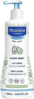 Mustela Hydra Bebê 500ml - Hidratante Infantil Corpo e Rosto - Feito com 97% de Ingredientes de Origem Natural e Hipoalergênico - Seguro Desde o Nascimento