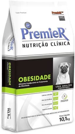 Premier nutrição clínica obesidade cães de pequeno porte 10,1kg Premier Pet para Todas Pequeno Todas as fases - Sabor Sem sabor