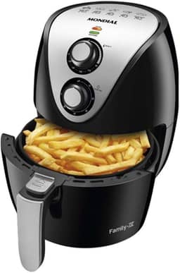Fritadeira Sem Óleo Mondial Family Af-30 Air Fryer 3,5l Preta 110v