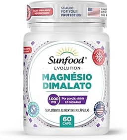 MAGNÉSIO DIMALATO 1.000MG 60 CAPSULAS SUNFOOD EVOLUTION