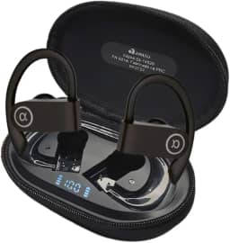 Fone de Ouvido Bluetooth 5.4 Esportivo com Microfone, IPX5 à Prova d’Água, Bateria de 45h, Design Ergonômico para Corrida, atividades fisicas, Academia, Jogos, iPhone e Android- Premium