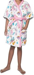 Roupão Felpudo Infantil Quimono Estampado Unicórnio G Com 1 peça