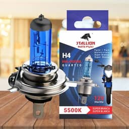 Lampada h4 Farol Moto 35w Super Branca 5500k Halogena Stallion Cavalinho Universal 125/160cc