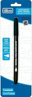 Tilibra - Marcador Permanente para Tecido Preto - Blister com 1 unidade