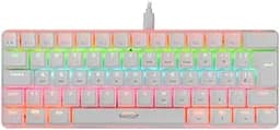 Teclado Mecânico Gamer TGT Sherman Compacto | Rainbow | ABNT2 | Switch Azul | Branco | TGT-SHCPTW-RBW01