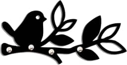 Genérico Porta Chave De Parede Decorativo Chaves Suporte Pássaros MDF 100%