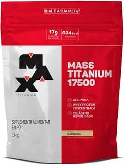 Max Titanium Mass Titanium 17500 (3Kg) - Sabor Baunilha