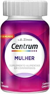 Centrum Mulher Multivitaminico Diário, com Magnésio, Vitamina D e Vitamina B12, 60 Comprimidos