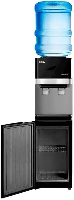 Bebedouro de Coluna para Garrafão com Armário Eos Mineralle Compressor Preto Ebc01pca 220v