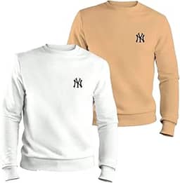 Kit 2 Moletom Gola Careca Flanelado New York Estampa Macio Estiloso